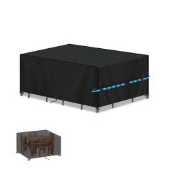SIMPHAUS Outdoor Table Cover 120x60x75cm Garden Furniture Covers Waterproof Covers for Outside Garden Furniture,Bistro Set Table and Chairs Garden Furniture Set Covers Anti-UV...