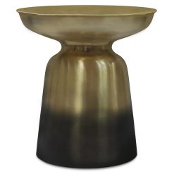 SIMPLIHOME Toby Modern Industrial 17 inch Wide Metal Accent Side Table in Gold/Black Ombre, Fully Assembled for the Living Room and Bedroom