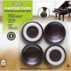 Slipstick CB605 Floor Protectoring Castor Cups with Non Slip Rubber Feet (Set of 4) 45 mm Round Caster Cups for Furniture Wheels - Brown
