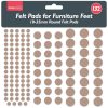 SOL Felt Pads for Furniture Feet- 10-25mm Round Felt Pads for Chair, Sofa, and Table Legs - Durable Felt Pads for Hardwood and Laminate Floors