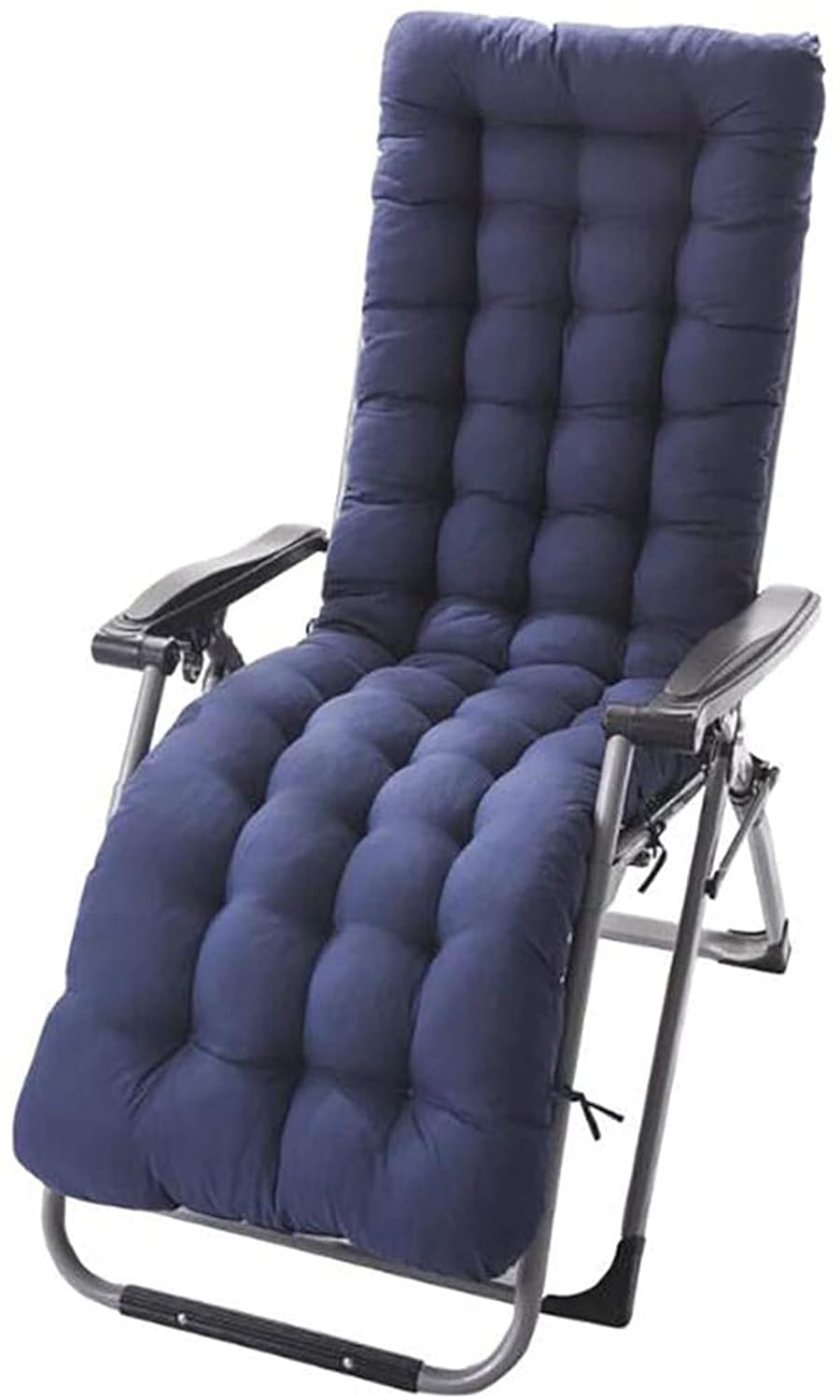 Sun Lounger Cushion High Back Cushion Thick Rocking Chair Cushion Pads Replacement Sunbed Cushion Pad Garden Patio Lounge Cushion Outdoor Reclining Cushion,Dark blue