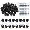 Swpeet 50Pcs 0.47 x 0.31 x 0.27 Inch Furniture Pads Black Round Rubber Feet Pads with 55Pcs M3×16mm Screws, Round Non Slip Black Rubber Bumpers Pads for Cutting Board Furniture...