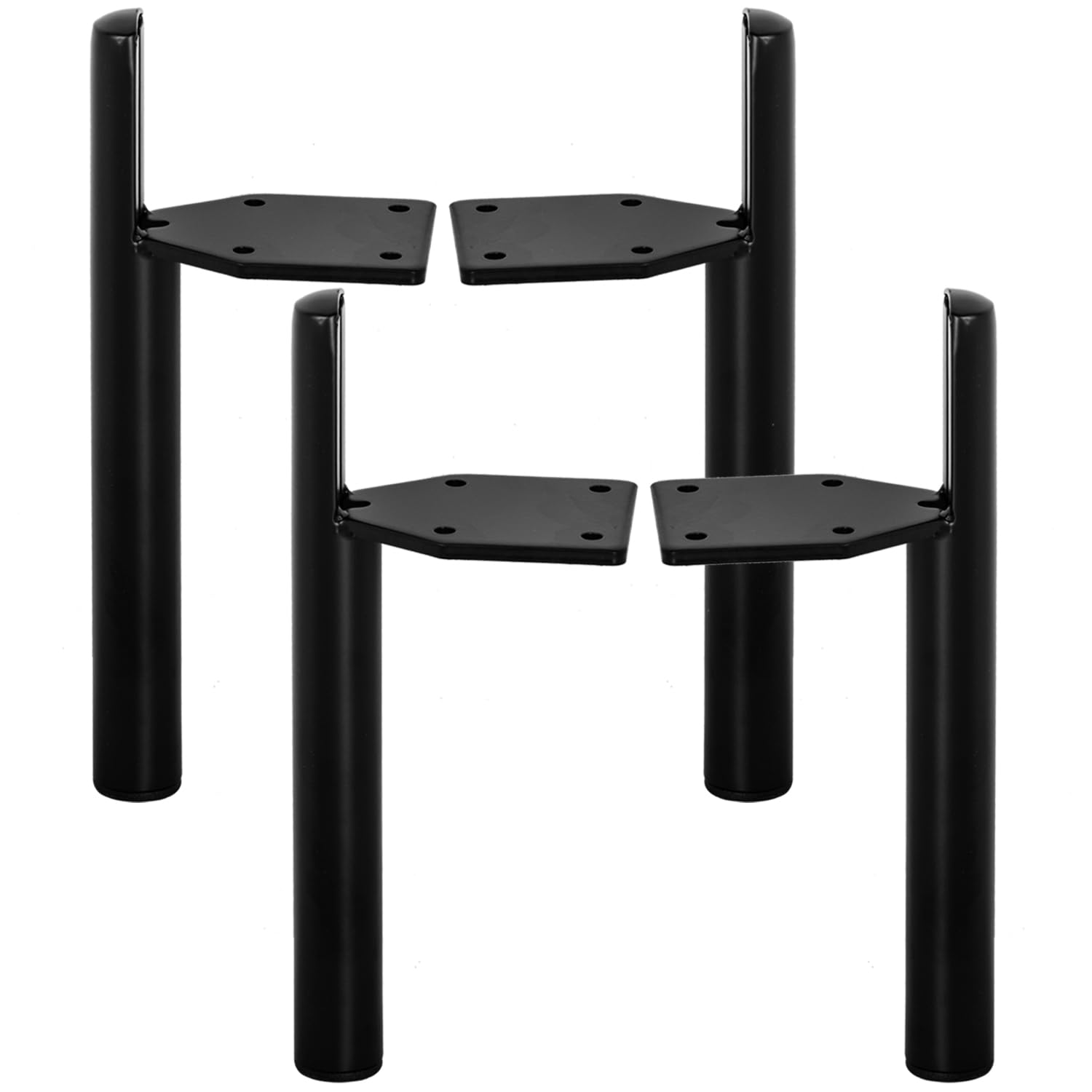 Tchosuz 6 inch / 15cm Metal Furniture Legs, Pack of 4 Mid Century Modern Side-Mounted Tapered Replacement Feet for Home DIY Projects Sofa Couch Ottoman TV Stand