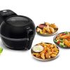 Tefal - Actifry Extra Black FZ7228 Healthy Air Fryer, 1.2 kg Capacity for up to 6 People, Low Oil, Odourless, 300 Recipes