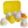 Toomies Hide and Squeak Eggs Baby Toy - Baby Box of Big Eggs with 3 Squeak Chicks & 3 Rattle Chicks - Colour & Shape Sorter Baby Sensory Toys - Toddler Toys & Baby Toys 6 Months...