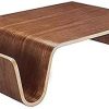 UlpyO Curved Wooden Coffee Table Creative Simple Full Solid Wood Sofa Side Table Living Room Lounge Tea Table Cocktail Table