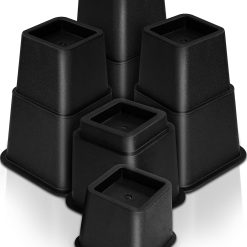 Utopia Bedding 8 Piece Adjustable Furniture Risers (4 High & 4 Short) - Heavy Duty Riser with Strong Space saving - Bed Riser, Table Riser, Chair or Sofa Riser (3, 5 or 8 Inch)...