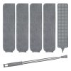 Vicloon Gap Dust Cleaner, Gap Cleaning Duster, 1 Long Handle Microfiber and 4 Replacement cover Retractable Dust Cleaner Appliances Cleaning Tool for Home Bedroom Kitchen Gap...