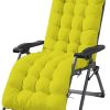Wangle Sun Lounger High Back Rocking Chair Replacement Sunbed Garden Patio Lounge Outdoor Reclining Cushion, Yellow