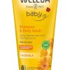 Weleda Baby Shampoo & Body Wash w. Calendula, Sensitive Kids Shampoo & Baby Bath Wash, Baby Face Wash & baby Shower Cream in One, by Weleda Baby Skincare - 200ml