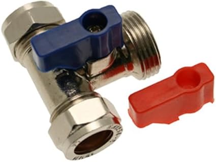 WRAS Washing Machine/Dishwasher Appliance Isolation Handle Valve Tee 15mm x 3/4" BSP WRAS Approved