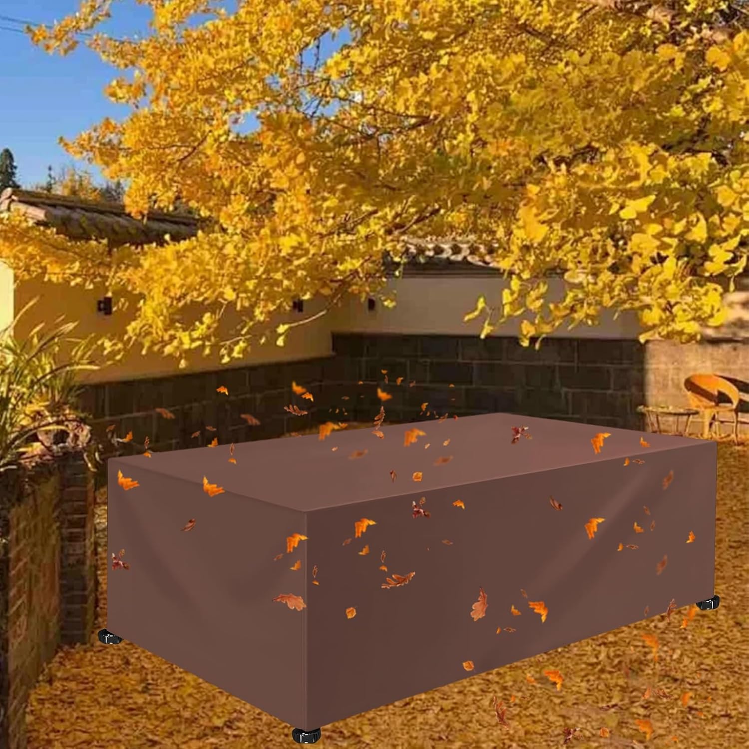 XUEQXUE 420D Heavy Duty Oxford Fabric 190 x 90 x 65 cm(L x W x H) Outdoor Furniture Cover Waterproof, Tear Resistant, Fade Resistant, Square Garden Table Covers, for Any...