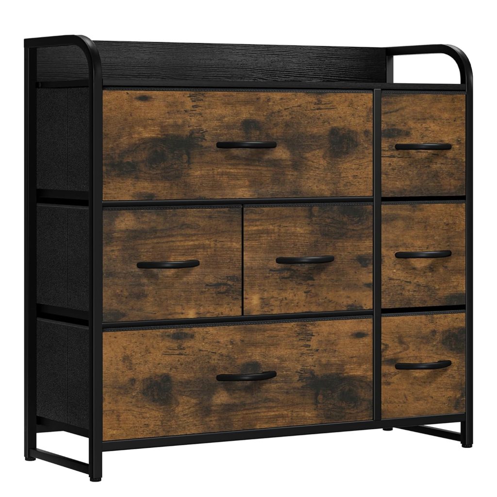 YITAHOME Chest of Drawer with 7 Drawers for Bedroom Fabric Dresser ...