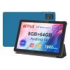 10 inch Android 14 Tablet: 8GB+64GB+1TB Expandable, Widevine L1 Netflix Certified, 8-Core CPU A523 Android Tablet, 7000mAh Battery, OTG Face Recognition Metal Body + Stand Case