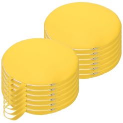 11.8" Flexible Floor Seating, 12 Pcs Floor Cushions Round Floor Pillow Classroom Carpet Cushions with Handles for Daycare Furniture, Yellow