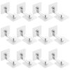 12 Pack Furniture Wall Anchor No Drill, The Wall Install Anti tip Furniture, for Baby Proofing Adhesive Anti Tip Safety Metal Bracket to Prevent Furniture Falling