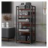47in Tall Audio Rack Stereo Cabinet Media Stand Component Storage Unit, Home Club Record Player Game Console Speaker Amplifier Receiver Cabinet, Corner Entertainment Center...