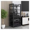 6 Tier AV Media Stand Audio/Video Rack Tower, Open CD Record Player Console Rack/Stereo Stand/Component Storage Cabinet, Freestanding Corner Gaming Shelves For Home Office...