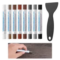 8 Pcs Wax Filler Sticks with Scraper Tool Wood Furniture Repair Kit, 11CM Furniture Repair Wax Crayon with Scraper, Laminate Floor Repair Remover Kit for Scratches Holes Floor...