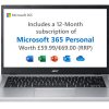 Acer Aspire 3 A314-36P 14-inch Laptop - Intel Core i3-N305, 4GB, 128GB SSD, Windows 11 Home, Microsoft 365 Personal, Silver (Renewed)