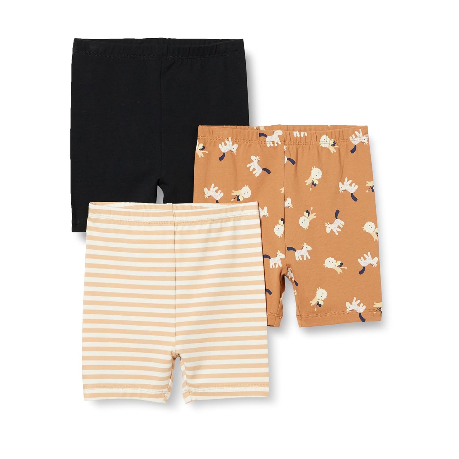 Amazon Essentials Toddlers and Baby Girls' Bike Shorts, Pack of 3
