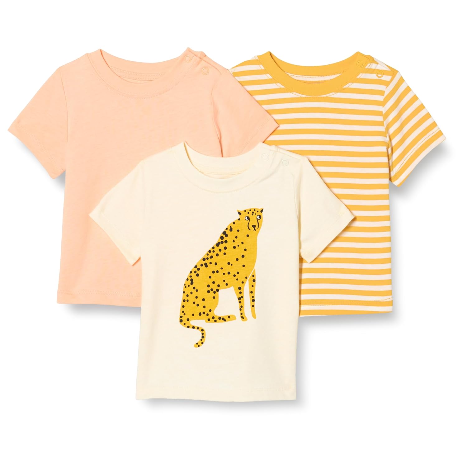 Amazon Essentials Unisex Toddlers and Babies' Short-Sleeved T-Shirts, Pack of 3