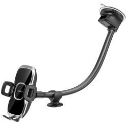 APPS2Car Phone Holder for Car Windscreen Flexible Long Arm 13" Goose-neck Mobile Phone Holder Compatible with 4-6.8" Phone Suction Base Dashboard Phone Holder for Van/Truck