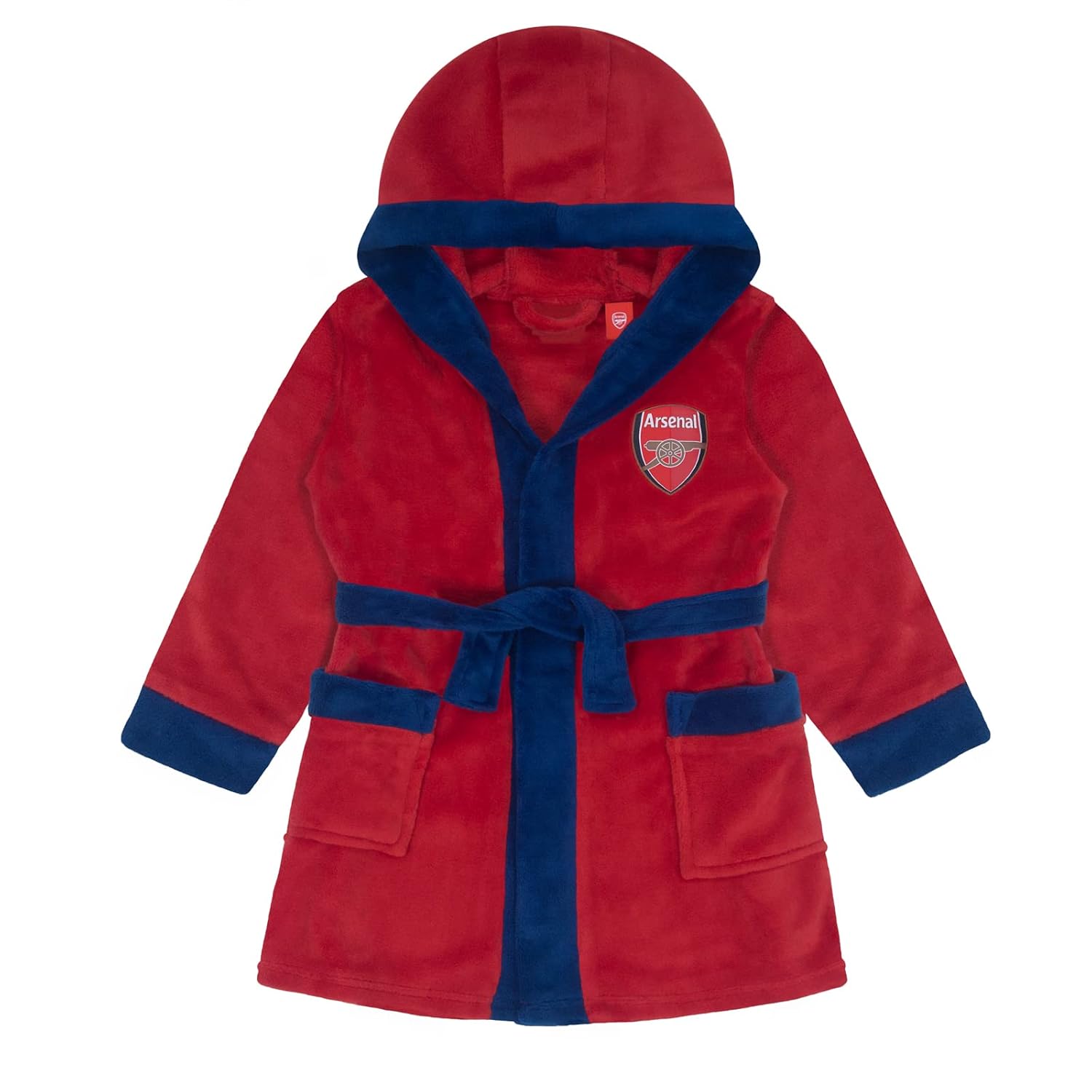 Arsenal FC Baby Dressing Gown Toddler Robe Hooded Fleece OFFICIAL Gift