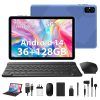 AXETOP 10 inch Tablet PC Android 14, 36GB RAM+128GB ROM (1TB TF), Quad-Core Processor, 5G WiFi丨BT 5.0丨8000mAh丨8MP+5MP丨Widevine L1, Tablet with Case, Keyboard, Mouse, Stylus,...
