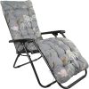 Beenle-Icey Sun Lounger Cushions, 170 * 50cm Thick Replacement Sunbed Cushions Garden Recliner Relaxer Chair Cushion Patterned Non-slip Lounge Chair Pads for Garden Furniture...
