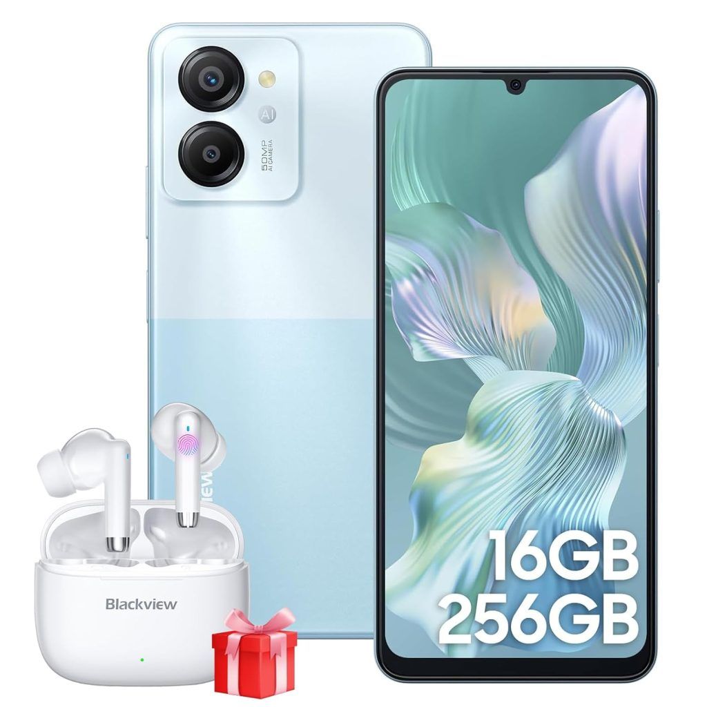 Blackview Smartphones, Color 8 16GB+256GB(TF 1TB), 6000mAh, Fast Charge ...