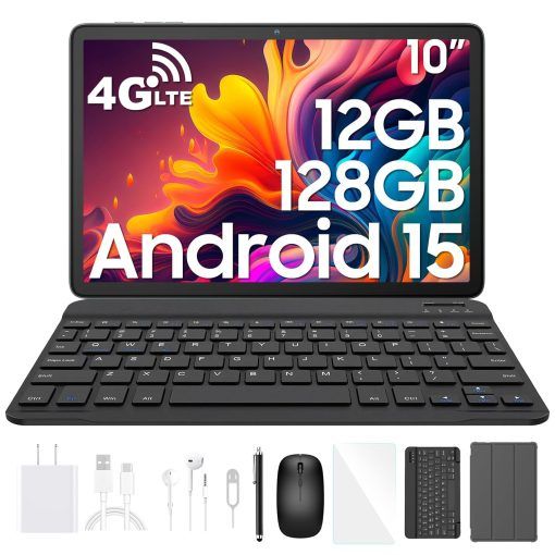 Tablette Android 15 Blackview - 10 Pouces, 12Go RAM, 128Go, WiFi 6, Batterie 5100mAh - Pour Gaming Et Multimédia - 7