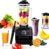 Blender Smoothie Maker, Multi-Function Blender, Food Grinder, Home Juicer, Two Size Cups, 2L, 3200W, 10 Adjustable Speeds, Comes with 6 Stainless Steel Blades, Up to 48000 RPM