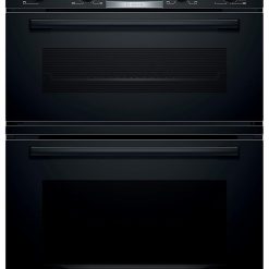 Bosch Home & Kitchen Appliances Bosch MBS533BB0B Serie 4 Multifunction Electric Built In Double Oven With Catalytic Cleaning - Black