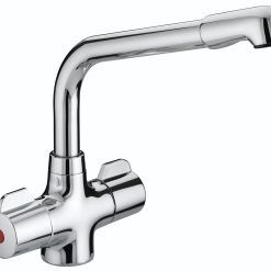 Bristan MH SNK EF C Manhattan Easyfit Kitchen Sink Mixer Tap with Swivel Spout, Chrome