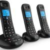 BT 3570 Cordless Landline House Phone with Nuisance Call Blocker, Digital Answer Machine, Trio Handset Pack