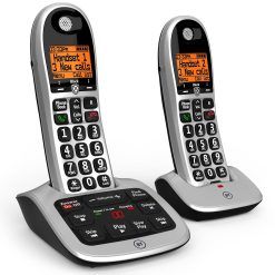 BT 4600 Cordless Landline House Phone, Home Phone, Big Buttons, Advanced Nuisance Call Blocker, Answer Machine, Twin Handset Pack