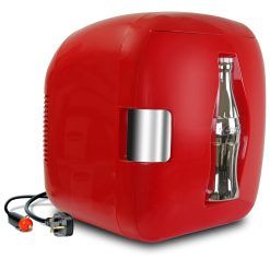 Coca Cola Coke Mini Fridge For Bedrooms 7.9L Small Table Top 12 Can Mini Fridges 12V Portable Personal Cooler Warmer For Snacks Lunch Food Drinks Beverages Home RV Car & Travel Red