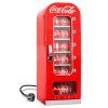 Coca Cola Mini Fridge For Bedrooms 5L Retro Vending Machine Style Cool Box 10 Can Quiet Mini Fridges with Display Window For Coke Beverages Food Drinks Home 12v Portable Cooler,...