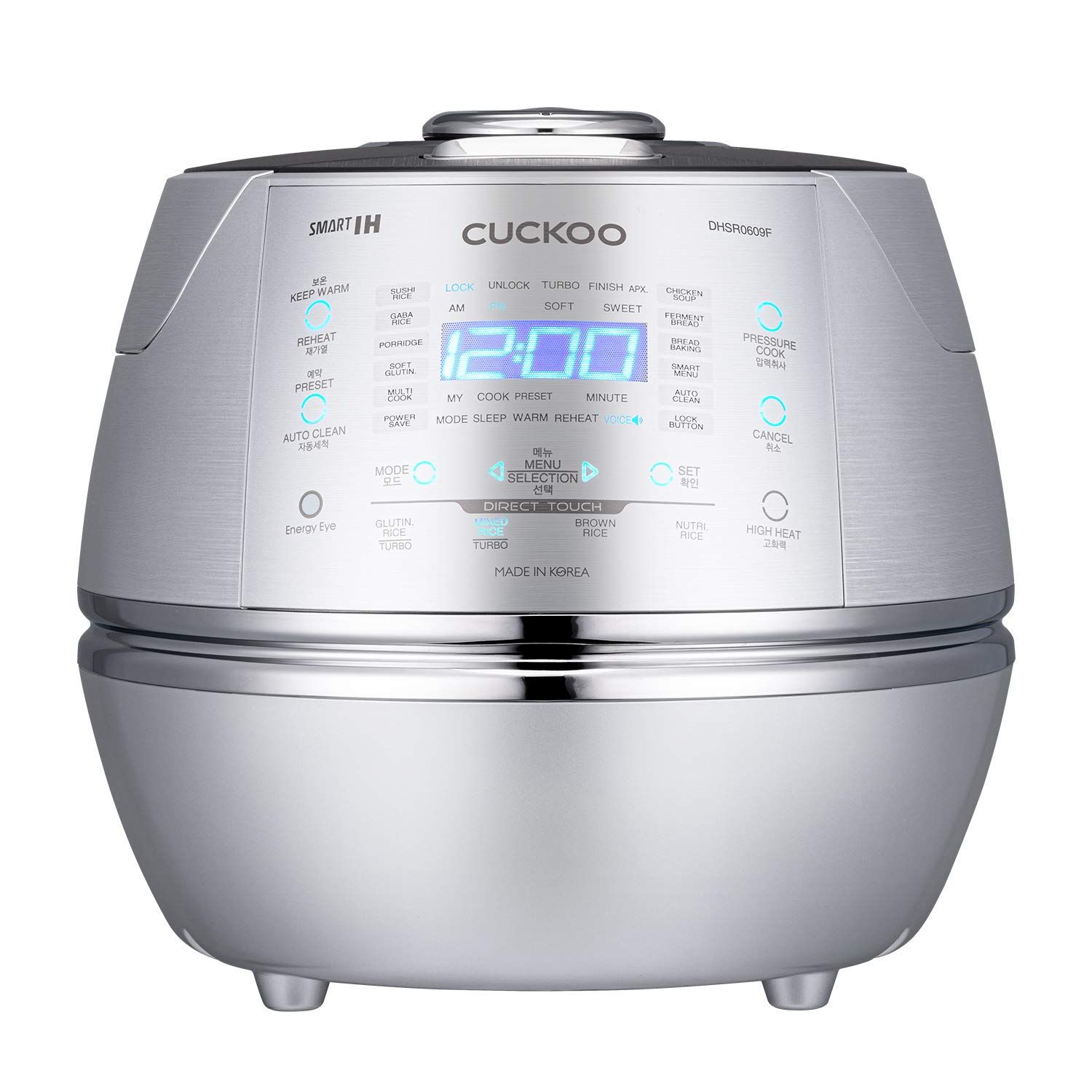 CUCKOO CRP-DHSR0609F Rice Cooker Silver with Display, 1090 W