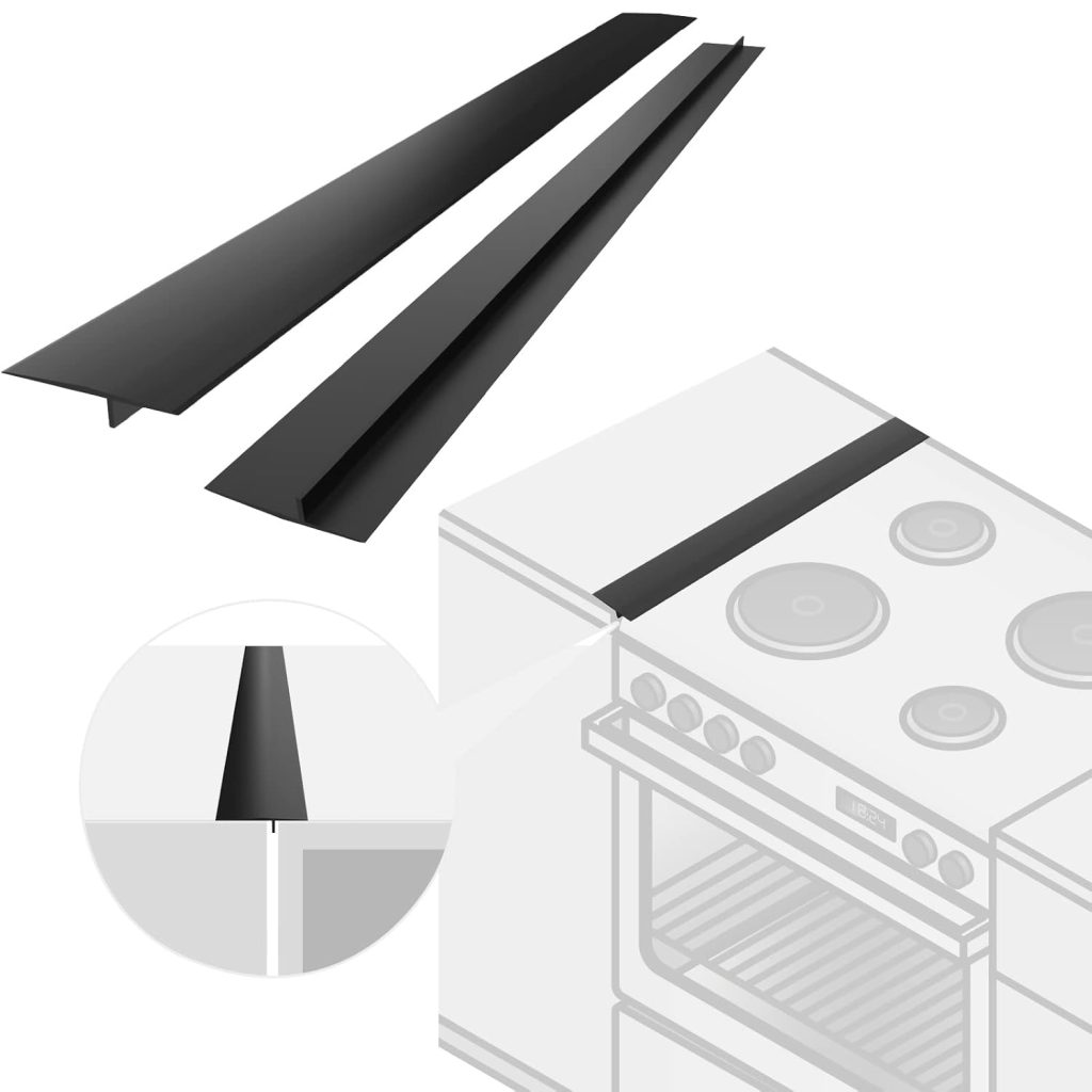 ddLUCK 2 Pack Silicone Stove Hob Counter Gap Cover, 63cm/25 Cooker Gap ...