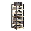 DECAKE AV Component Media Stand, 7 Tier Audio Video Rack Tower Media Center, Large Load Bearing CD Record Player Turntable Stereo Receiver Game Console Shelf, Entertainment...