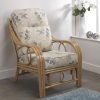 Desser Madrid Conservatory Chair – Fully Assembled Luxury Real Cane Rattan Indoor Conservatory Furniture with UK Made Cushions Oasis Fabric – Armchair Dimensions: H105cm x W73cm...