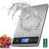 Digital Kitchen Scales with Large LCD Display, Food Weighing Scale 15kg for Cooking Bakery, Electric Baking Scales with Tare Function, Grams and Oz, Backlight LCD, 1g/0.1oz...
