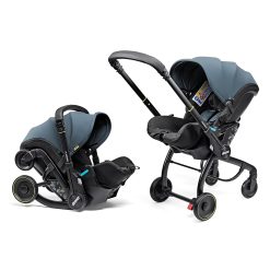 Doona X Baby Car Seat & Travel Stroller Ocean Blue - Convertible 0+ Car Seat and Pram with 3 Recline Positions - Ergonomic Pushchair and Travel System - ISOFIX Base Sold Separately
