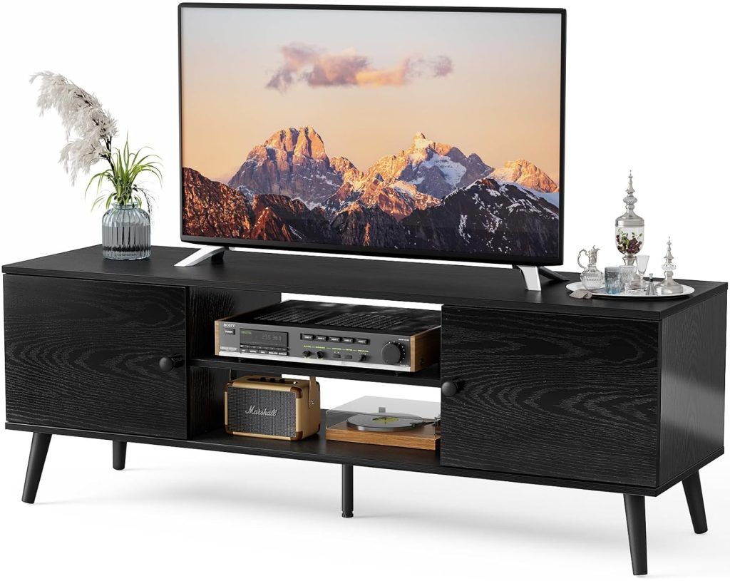 DUMOS TV Stand for 55 60 inch TV, Entertainment Center with Storage ...