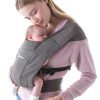 Ergobaby Embrace Baby Carrier for Newborns from Birth with Head Support, Extra Soft and Ergonomic, Heather Grey