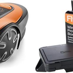 Flymo EasiLife 250 GO Robotic Lawn Mower - Cuts Up to 250 sq m, Ultra Quiet Mowing & FLY077 Robotic Winter Protection Box for 1200R and EasiLife - 597657201