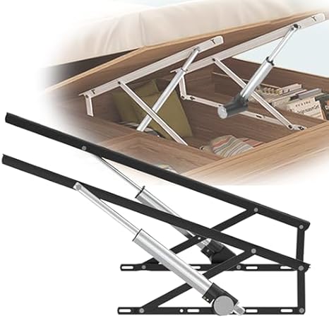FOELANNE Storage Lift Kit Heavy Duty Bed Storage Lift, 2PCS Electric Heavy Duty for Storage Box Bed Sofa Storage Space Saving(Black,150CM)