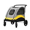 Foldable Pet Stroller for Disabled Cats Dogs, Premium Dog Stroller for Large Dogs, Pet Gear Dog Pram Carriage Travel Pushchair for Multiple Pet, Bearing Weight 130 Lbs 7024L9B9R
